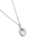 Pe Jay Creations Aquamarine and Diamond Necklace F070PE12447