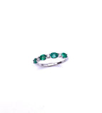 Emerald Band Style Ring C093ME979-EM-W