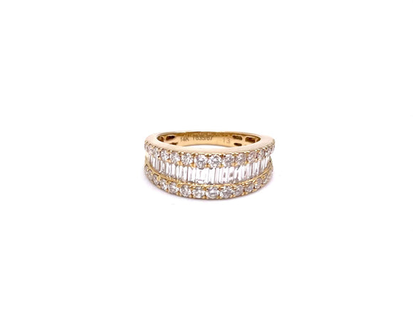 Baguette and Round Diamond Band A330B423124