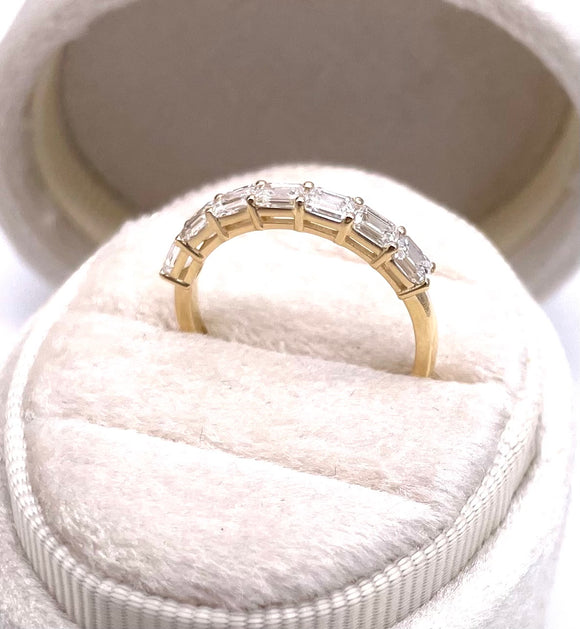 Emerald Cut Diamond Band by PeJay Creations A70SRWD19518/7