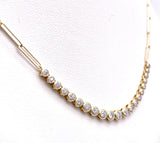 Paper Clip and Diamond Necklace A401NO5782-RD-Y