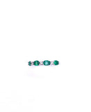Emerald Band Style Ring C093ME979-EM-W