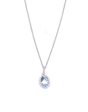 Pe Jay Creations Aquamarine and Diamond Necklace F070PE12447