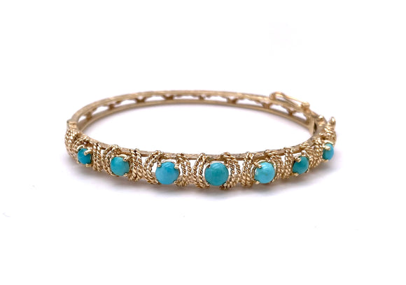 Vintage Gold and Turquoise Bracelet