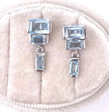 Jorge Revilla Spain Deco Collection Blue Topaz Earrings F351PE129-78/BT