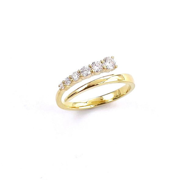 Stylish Diamond Bypass Ring by Simon G A846LR2499-Y