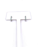 Petite Emerald and Diamond Hoops F401E02758EMW