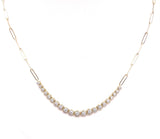 Paper Clip and Diamond Necklace A401NO5782-RD-Y