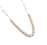 Paper Clip and Diamond Necklace A401NO5782-RD-Y