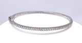 Hinged Diamond Bangle Bracelet in White Gold A330B434033