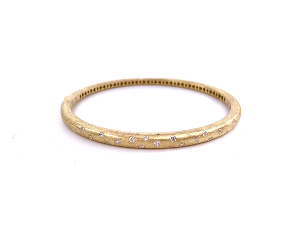 PeJay Creations Hinged Bangle Bracelet With Diamonds Rubbed In A070B19796/F/14Y