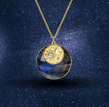 Jorge Revilla Spain Luna Collection Lapis Lazuli and Blue Topaz Necklace  F351CL129-30/LAO