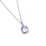 Aquamarine Pendant in White Gold F070PE15976/AQ