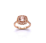Morganite and Diamond Ring in Rose Gold C038LC7093
