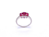 Three Stone Ruby and Diamond Ring A255NR5498